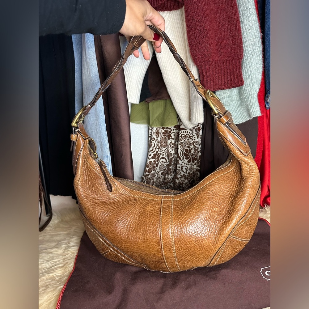 Coach Braided Leather Soho Hobo Bag - Picture 2 of 6